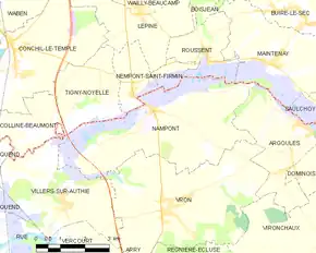 Poziția localității Nampont