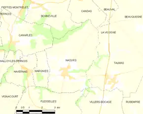 Poziția localității Naours
