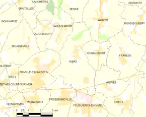 Poziția localității Nibas