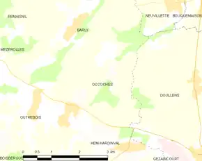 Poziția localității Occoches