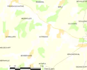 Poziția localității Outrebois
