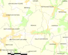 Poziția localității Pernois