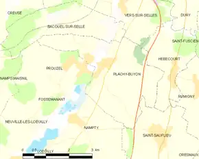 Poziția localității Plachy-Buyon