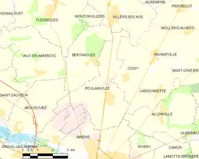 Poziția localității Poulainville