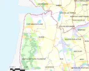 Poziția localității Quend