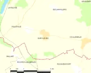 Poziția localității Quiry-le-Sec