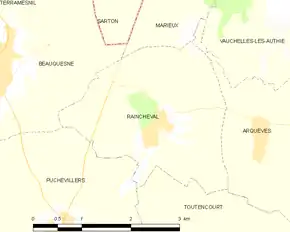Poziția localității Raincheval
