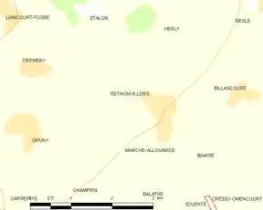 Poziția localității Rethonvillers