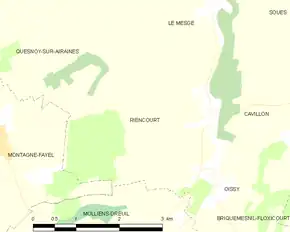 Poziția localității Riencourt