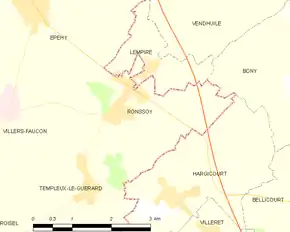 Poziția localității Ronssoy