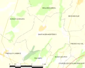 Poziția localității Saint-Aubin-Montenoy