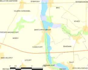 Poziția localității Saint-Christ-Briost