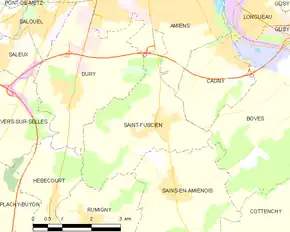 Poziția localității Saint-Fuscien