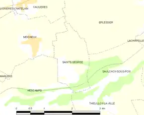 Poziția localității Sainte-Segrée