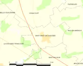 Poziția localității Saint-Vaast-en-Chaussée