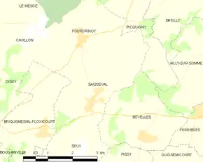 Poziția localității Saisseval