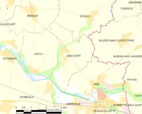 Poziția localității Sancourt