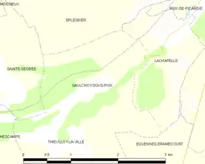Poziția localității Saulchoy-sous-Poix
