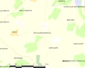 Poziția localității Sauvillers-Mongival