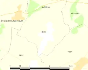 Poziția localității Seux
