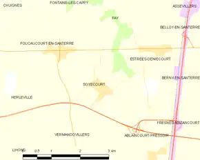 Poziția localității Soyécourt