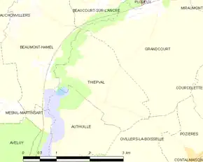 Poziția localității Thiepval