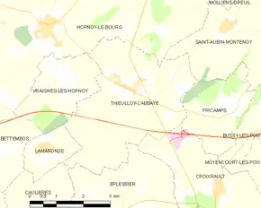 Poziția localității Thieulloy-l'Abbaye