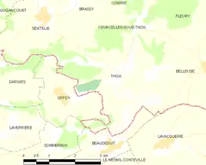 Poziția localității Thoix