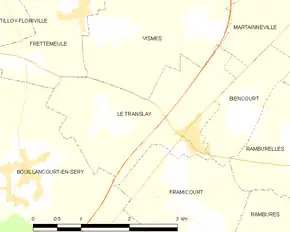 Poziția localității Le Translay