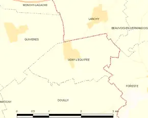 Poziția localității Ugny-l'Équipée