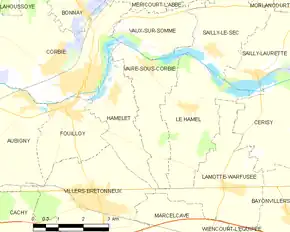 Poziția localității Vaire-sous-Corbie