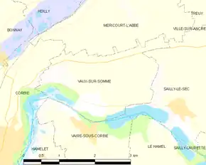 Poziția localității Vaux-sur-Somme