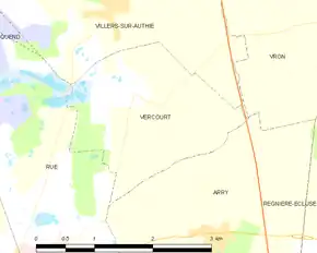 Poziția localității Vercourt