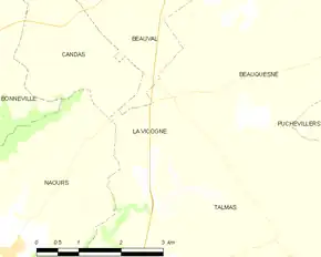 Poziția localității La Vicogne