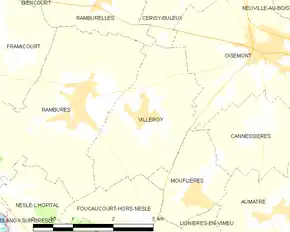 Poziția localității Villeroy