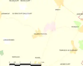 Poziția localității Villers-Faucon