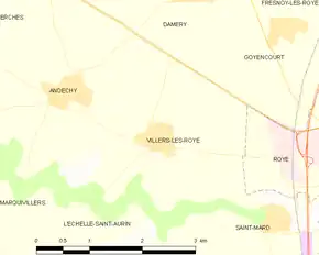 Poziția localității Villers-lès-Roye