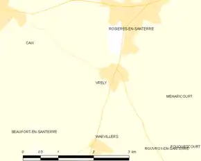 Poziția localității Vrély