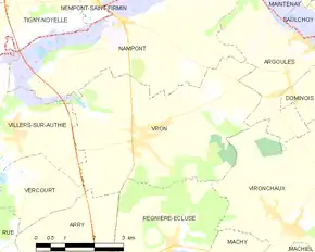 Poziția localității Vron