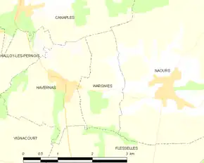 Poziția localității Wargnies