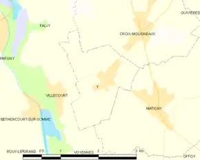 Poziția localității Y