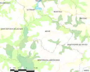 Poziția localității Arifat