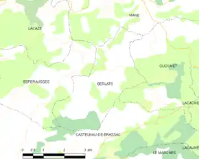 Poziția localității Berlats