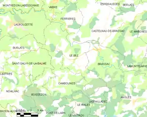 Poziția localității Le Bez