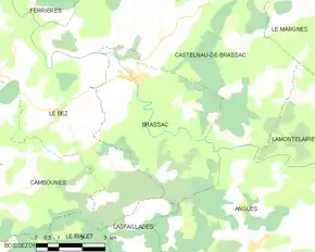 Poziția localității Brassac