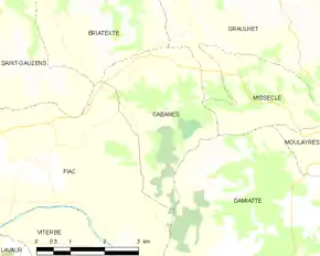 Poziția localității Cabanès
