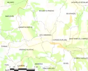 Poziția localității Les Cabannes