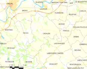 Poziția localității Cadalen