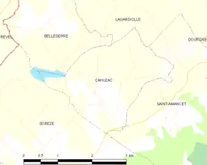 Poziția localității Cahuzac