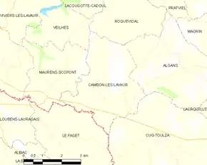 Poziția localității Cambon-lès-Lavaur